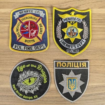 Sale Photo Thumbnail #252: A Lot of Four Assorted Contemporary Embroidered Emergency Service and Commemorative Patches