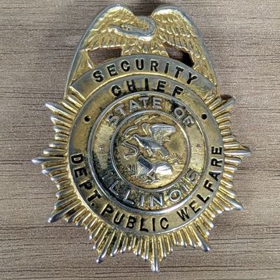 Sale Photo Thumbnail #200: Obsolete State of Illinois Department of Public Welfare Security Chief Badge