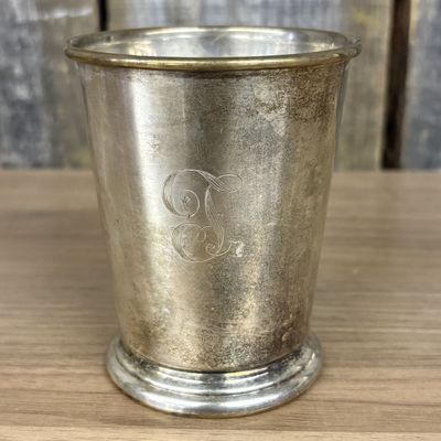 Sale Photo Thumbnail #443: Silver-Plated Monogrammed Mint Julep Cup