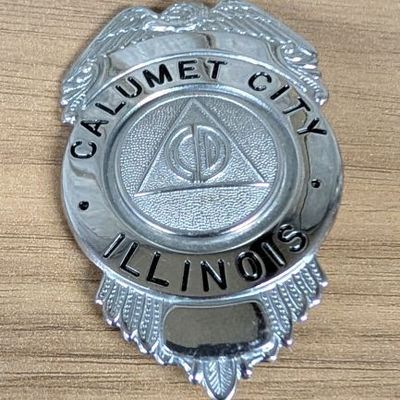 Sale Photo Thumbnail #209: Cold War Era Calumet City Illinois Civil Defense Badge by C.H. Hanson