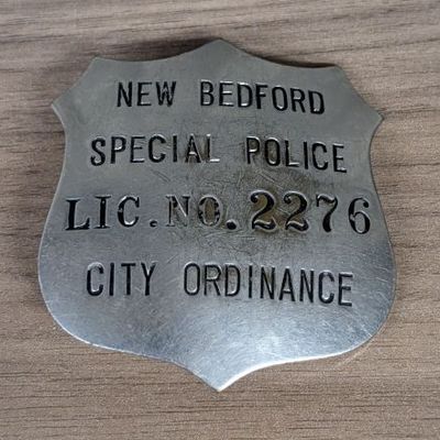 Sale Photo Thumbnail #223: Vintage New Bedford Massachusetts Special Police Shield Badge License No. 2276