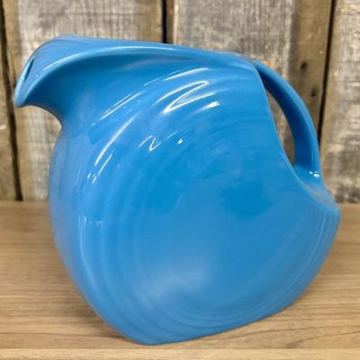 Sale Photo Thumbnail #136: Homer Laughlin Fiestaware Turquoise Large Disk Pitcher