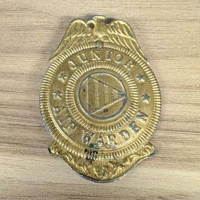 Sale Photo Thumbnail #213: US WWII Civilian Defense Junior Air Warden Badge