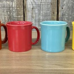 Sale Photo Thumbnail #145: A Set of Homer Laughlin Fiesta Ceramic Mugs in Various Colors