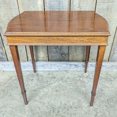 Sale Photo Thumbnail #164: Sheraton Style Mahogany Bow Front Side Table