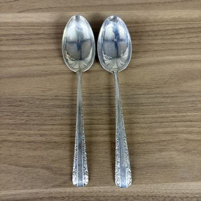 Sale Photo Thumbnail #114: A Pair of Towle Sterling Silver Candlelight Pattern Cream Soup Spoons