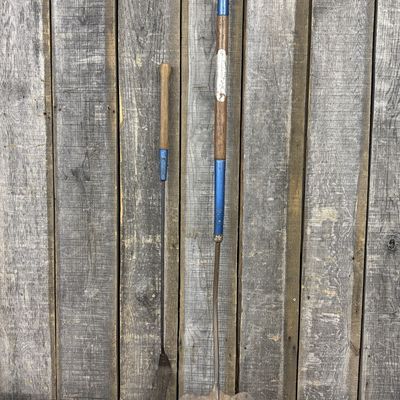 Sale Photo Thumbnail #506: Two Antique Blue Grass Brand Agricultural Hand Tools
