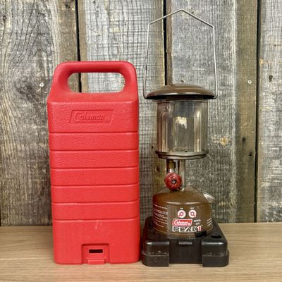 Sale Photo Thumbnail #465: Vintage Coleman Peak 1 Model 222 Lantern with Red Carrying Case