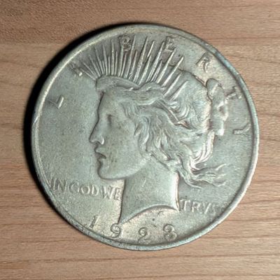 Sale Photo Thumbnail #316: 1923 US Peace Silver Dollar