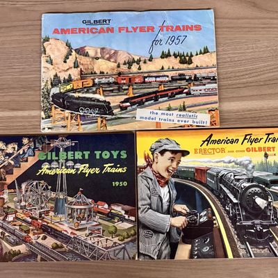 Sale Photo Thumbnail #590: The A. C. Gilbert Company. A Collection of American Flyer Trains and Gilbert Toys Catalogs, 1950-1957.