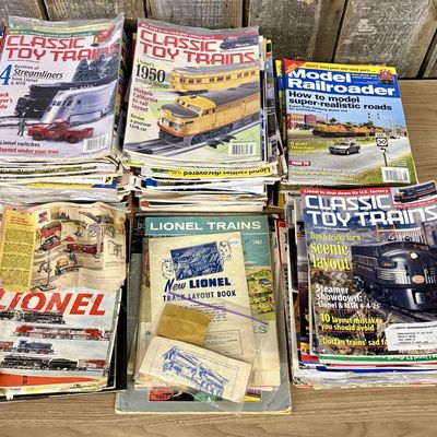 Sale Photo Thumbnail #600: A Collection of Classic Toy Trains and Model Railroader Magazines with Vintage Lionel Ephemera