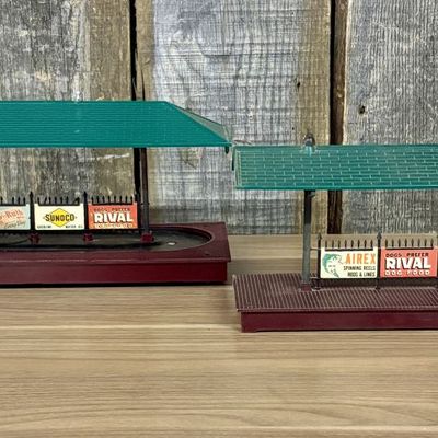 Sale Photo Thumbnail #551: Three Lionel O-Gauge Model Train Station Accessories Including No. 256 Freight Station and No. 156 Station Platforms