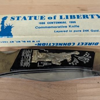 Sale Photo Thumbnail #292: Statue of Liberty 1886-1986 Centennial Commemorative Folding Pocket Knife