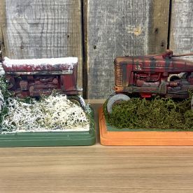 Sale Photo Thumbnail #82: A Pair of Custom Weathered 1/16 Scale Ertl Die-Cast Model Tractor Dioramas
