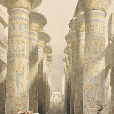 David Roberts - Central Avenue of the Great Hall of Columns, Karnak