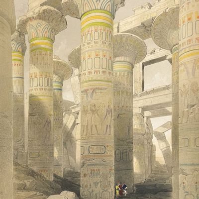 David Roberts - Oblique View of the Hall of Columns, Karnak