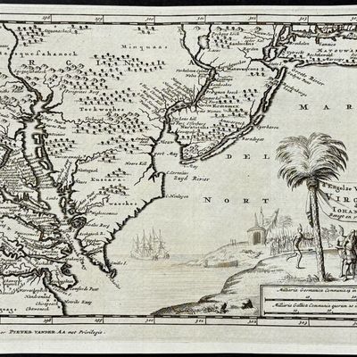 Van der Aa - Map of Virginia, America (with John Smith named)