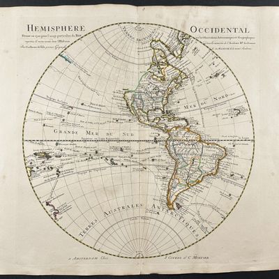 De L'Isle - Map of the Western Hemisphere (Americas and partial coast of New Zealand)