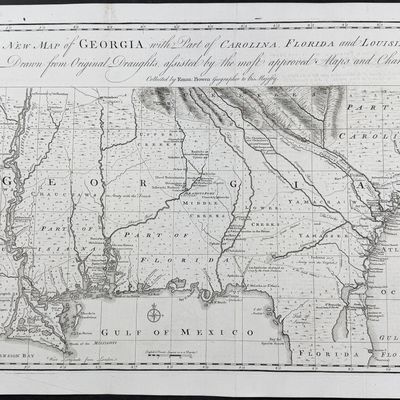 Harris - New Map of Georgia, with Part of Carolina, Florida and Louisiana