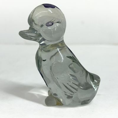 Sale Photo Thumbnail #539: FENTON HAND-PAINTED GLASS DUCKLING, 2000S
