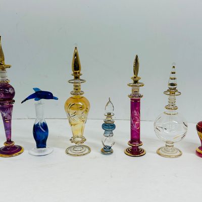 Sale Photo Thumbnail #141: EGYPTIAN GLASS PERFUME BOTTLES, MODERN