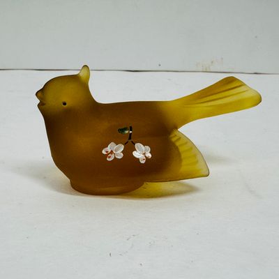 Sale Photo Thumbnail #74: MOSSER AMBER SATIN BIRD FIGURINE