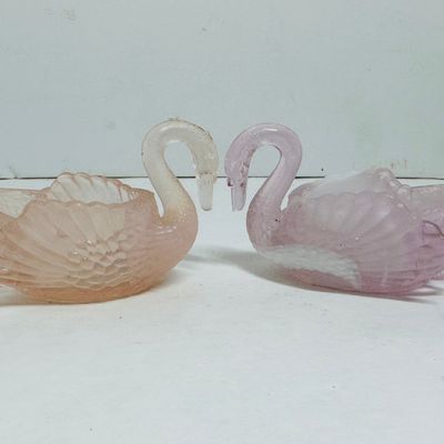 Sale Photo Thumbnail #72: BOYD GLASS SWAN SALT CELLARS, MID-20TH CENTURY