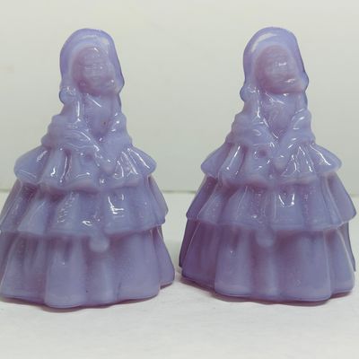 Sale Photo Thumbnail #21: BOYD PURPLE SLAG GLASS LOUISE FIGURINES, 1983-1988