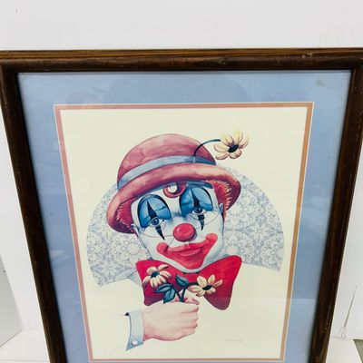 Sale Photo Thumbnail #54: TOM WOOD, CLOWN ART PRINT, 1982
