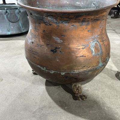 Sale Photo Thumbnail #474: ENGLISH COPPER LOG BUCKET, 19TH CENTURY