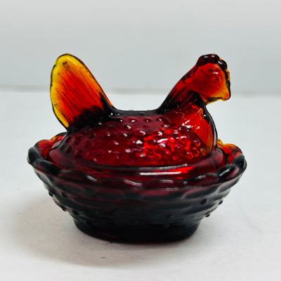 Sale Photo Thumbnail #96: ROSES CLOSET AMBERINA MINIATURE HEN ON NEST