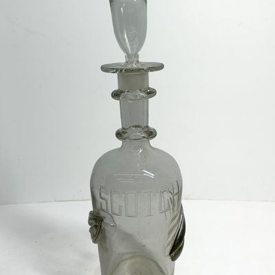 Sale Photo Thumbnail #436: ETCHED GLASS SCOTCH DECANTER, C.1900