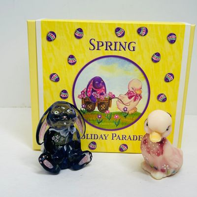 Sale Photo Thumbnail #212: FENTON GLASS RABBIT AND DUCK, 1990S