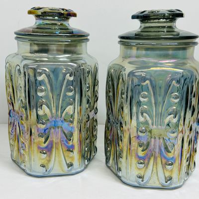 Sale Photo Thumbnail #36: L.E. SMITH ATTERBURY SCROLL CANISTERS, 1970S