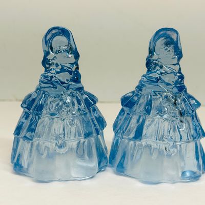 Sale Photo Thumbnail #24: BOYD BLUE GLASS LOUISE FIGURINES, C.1980
