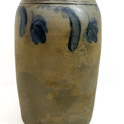 Sale Photo Thumbnail #546: AMERICAN DECORATED STONEWARE JAR, C. 1870