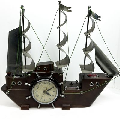 Sale Photo Thumbnail #439: UNITED CLOCK CORP. CLIPPER SHIP CLOCK