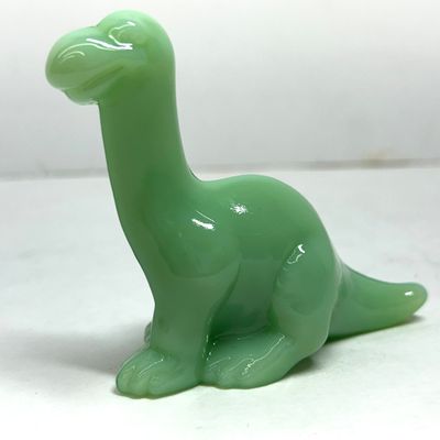 Sale Photo Thumbnail #206: MOSSER GLASS JADEITE BRONTOSAURUS FIGURINE