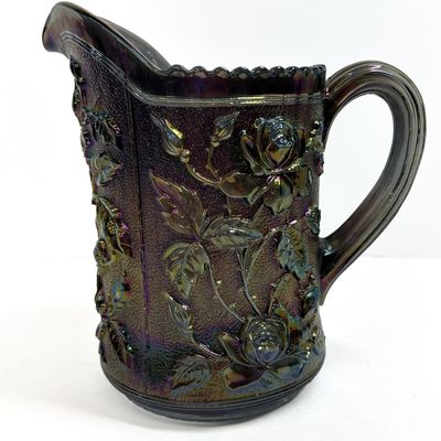 Sale Photo Thumbnail #502: IMPERIAL AMETHYST LUSTRE ROSE PITCHER, 1950S