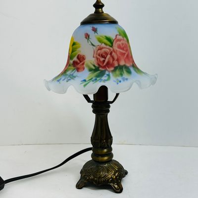Sale Photo Thumbnail #146: CHINESE FLORAL REVERSE PAINTED LAMP