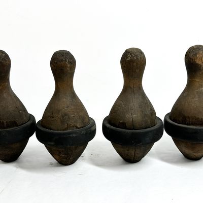 Sale Photo Thumbnail #463: VINTAGE WOOD AND RUBBER DUCKPINS