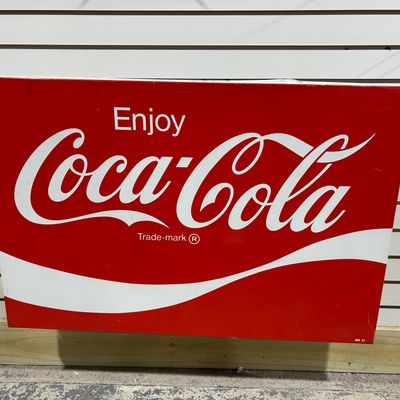 Sale Photo Thumbnail #466: ALLEN-MORRISON COCA-COLA METAL SIGN 1970S