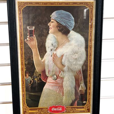 Sale Photo Thumbnail #323: COCA-COLA FRAMED REPRODUCTION PRINT, 1970S