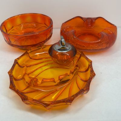 Sale Photo Thumbnail #419: VIKING PERSIMMON AMBERINA GLASS, MID-CENTURY