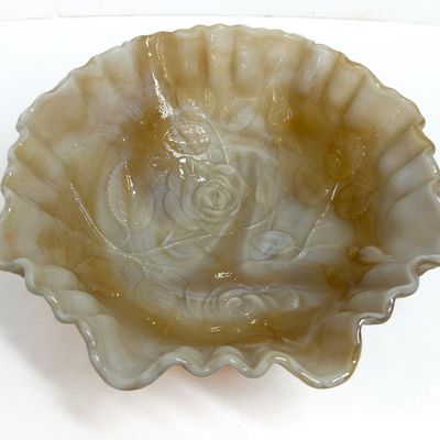 Sale Photo Thumbnail #422: IMPERIAL CARAMEL SLAG GLASS BOWL, MID-20TH CENTURY
