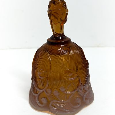 Sale Photo Thumbnail #420: FENTON AMBER OPALESCENT GLASS BELL, 1980S