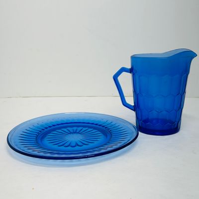 Sale Photo Thumbnail #168: HAZEL-ATLAS COBALT GLASS SET, 1930S