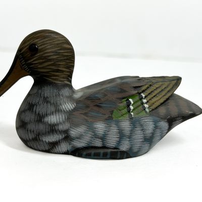 Sale Photo Thumbnail #303: HAND PAINTED WOODEN TEAL DECOY