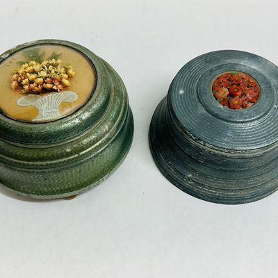 Sale Photo Thumbnail #147: TWO MUSICAL ALUMINUM POWDER BOXES MID-20TH CENTURY