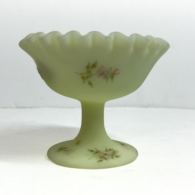 Sale Photo Thumbnail #529: FENTON CUSTARD GLASS COMPOTE, 1970S
